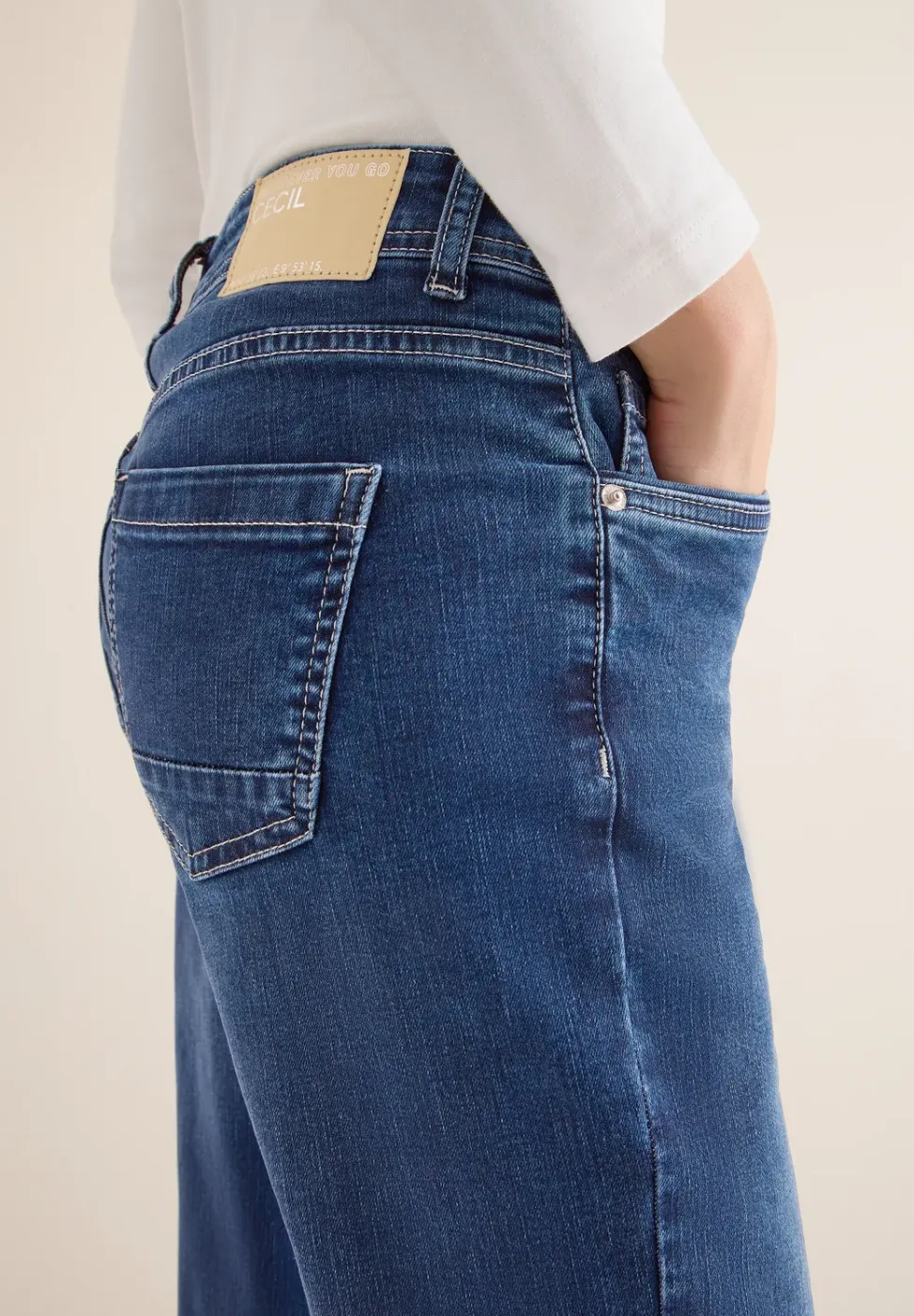 Wide Legs gewassen look jeans