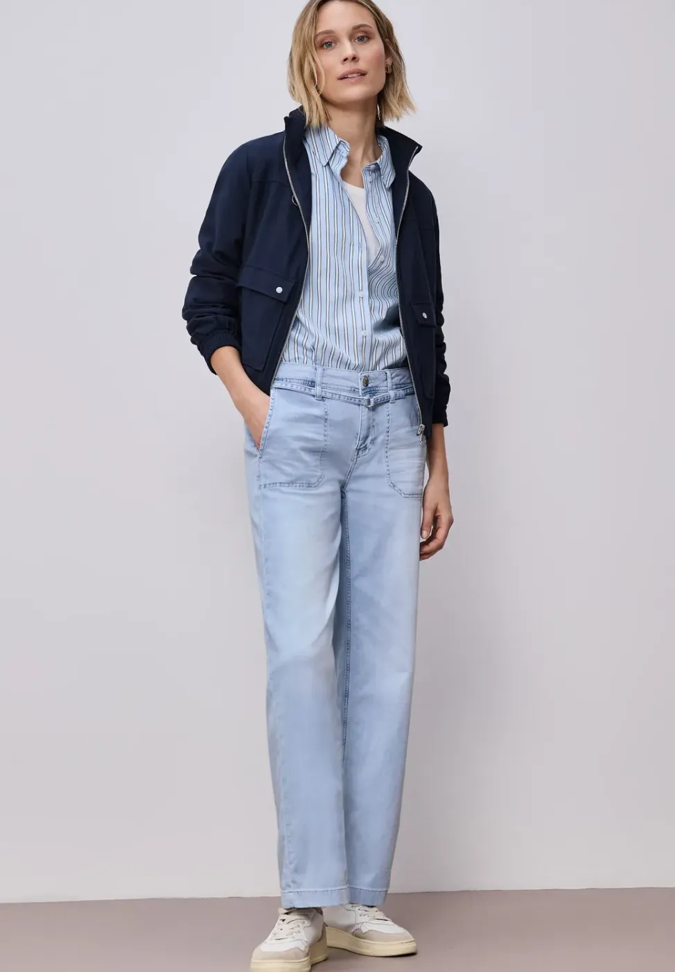 Wide Legs in gebleekte look