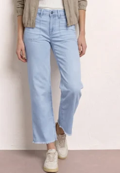 Wide Legs jeans met franje aan de zoom