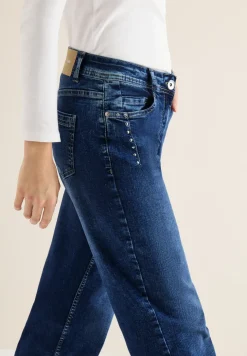 Wide Legs jeans met klinknagels