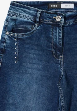 Wide Legs jeans met klinknagels