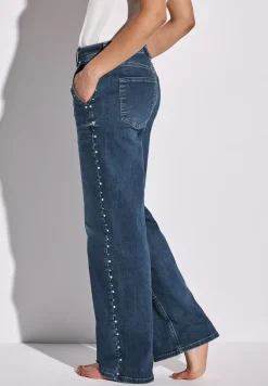 Wide Legs jeans met klinknagels