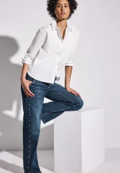 Wide Legs jeans met klinknagels