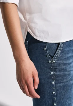 Wide Legs jeans met klinknagels