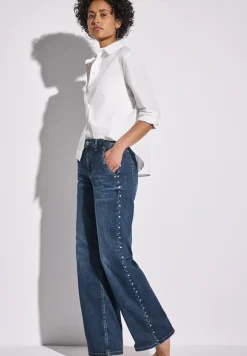 Wide Legs jeans met klinknagels