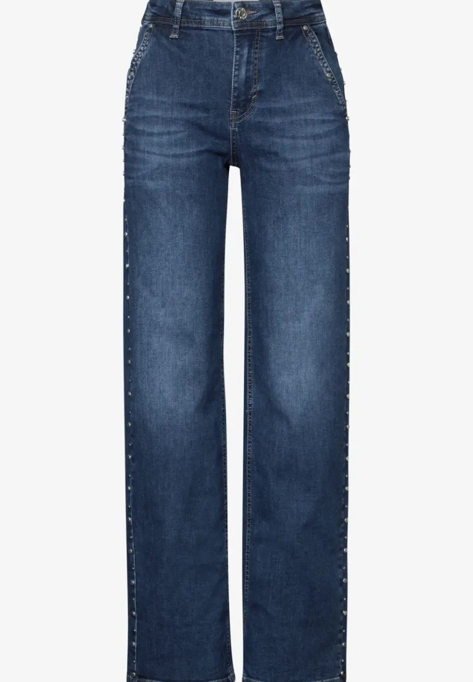 Wide Legs jeans met klinknagels