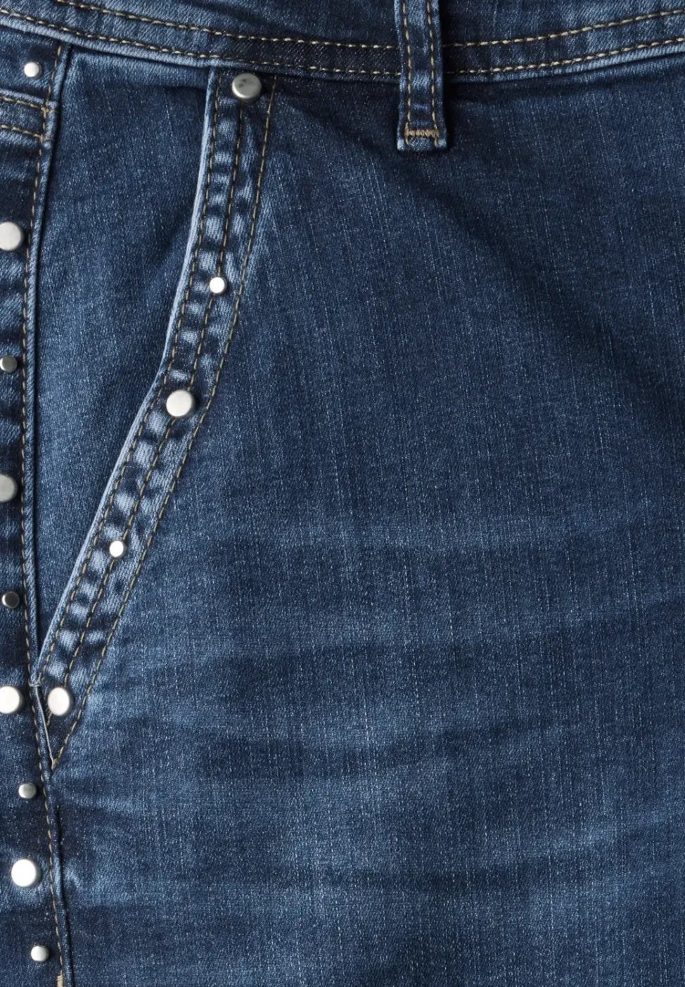 Wide Legs jeans met klinknagels