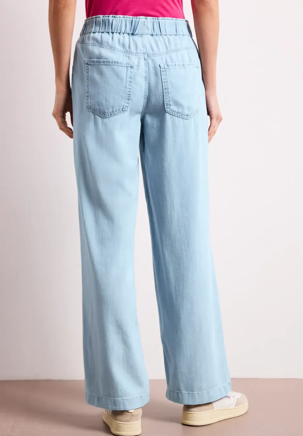 Wide Legs jeans met paperbag tailleband