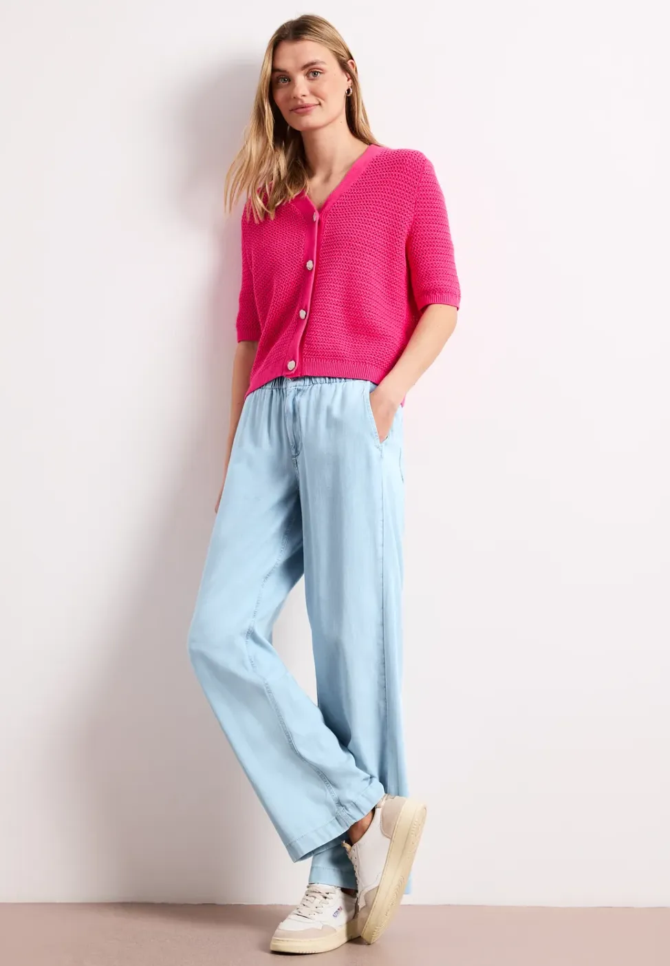 Wide Legs jeans met paperbag tailleband