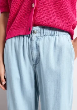 Wide Legs jeans met paperbag tailleband