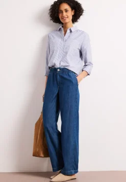 Wide Legs jeans met paperbag tailleband