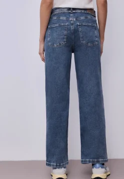 Wide Legs jeans met riemdetail