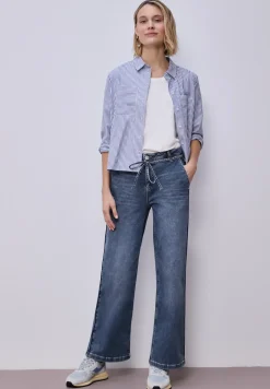 Wide Legs jeans met riemdetail