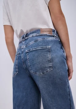 Wide Legs jeans met riemdetail