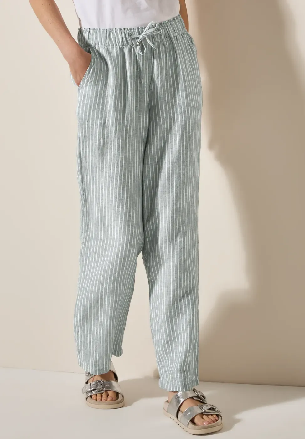 Wide Legs linnen broek