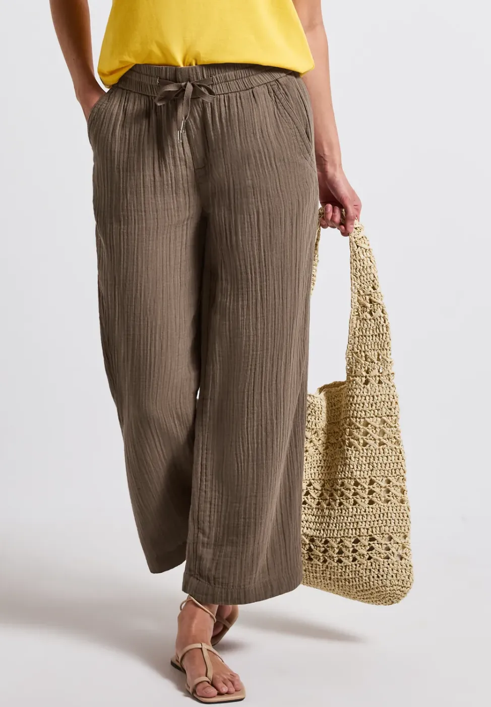 Wide Legs mousseline broek