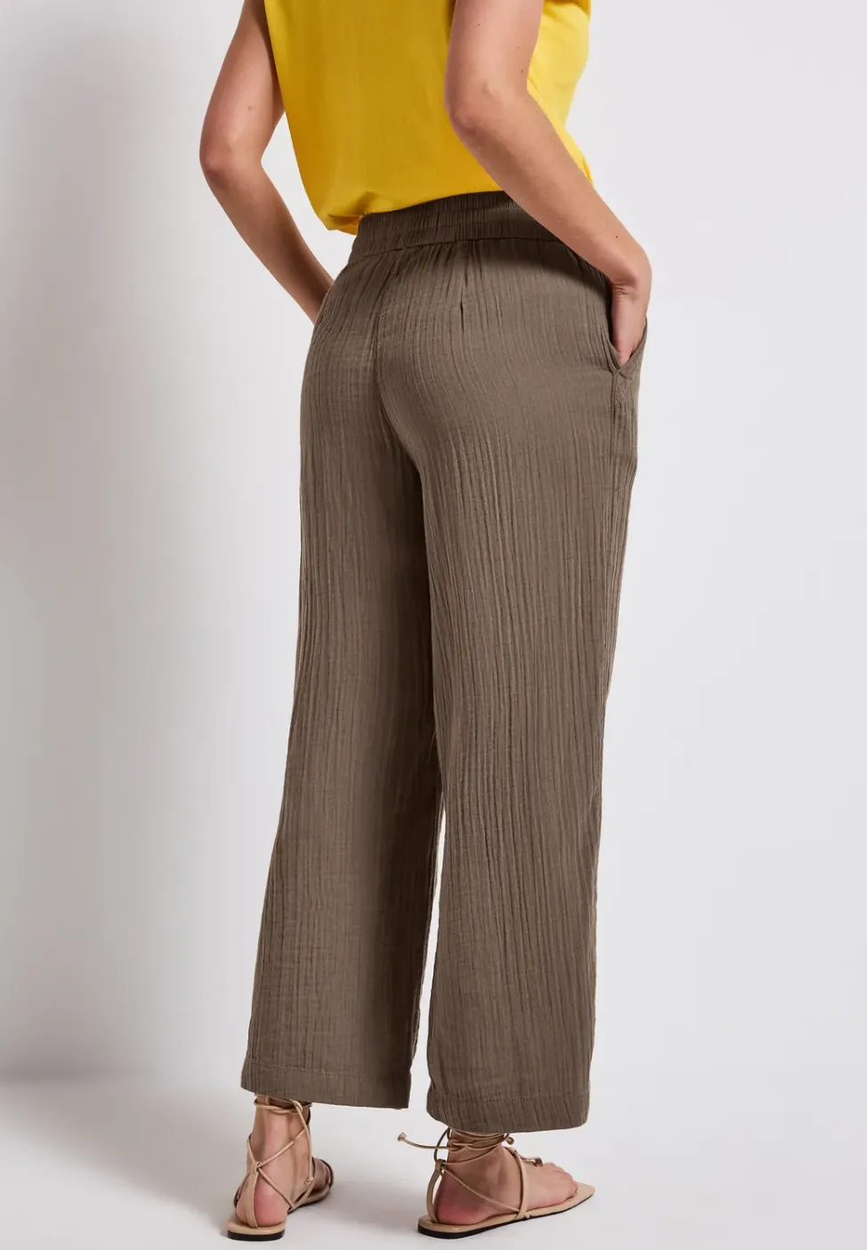 Wide Legs mousseline broek
