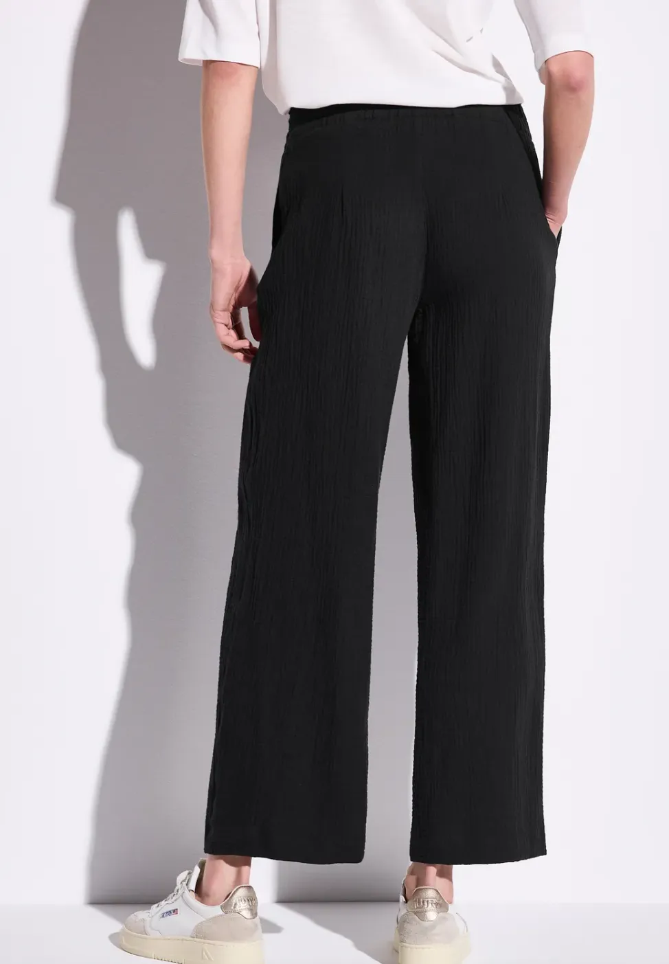 Wide Legs mousseline broek