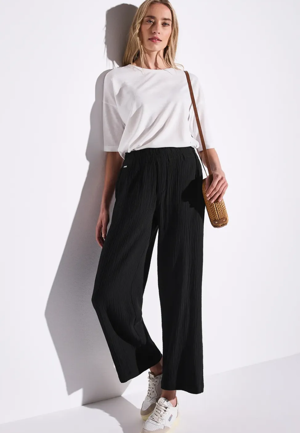 Wide Legs mousseline broek
