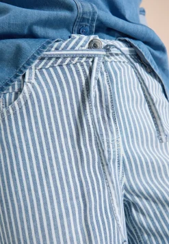 Wide leg jeans met strepen