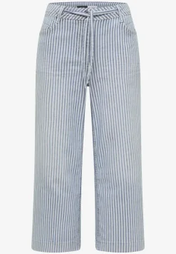 Wide leg jeans met strepen