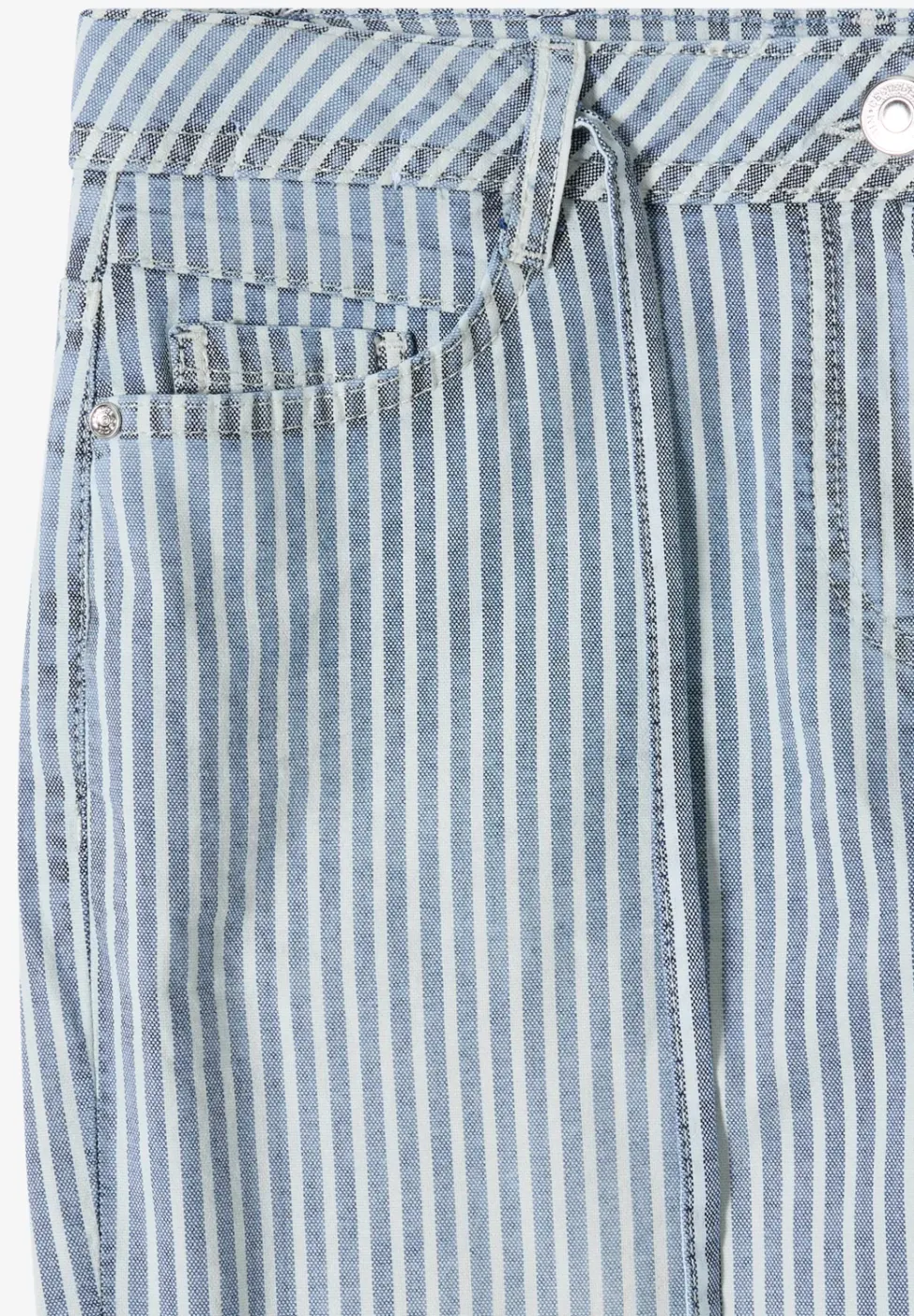Wide leg jeans met strepen