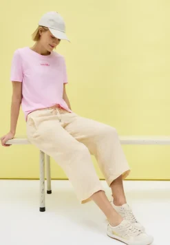 3/4 wide leg mousseline broek