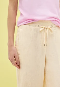 3/4 wide leg mousseline broek