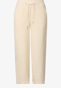 3/4 wide leg mousseline broek
