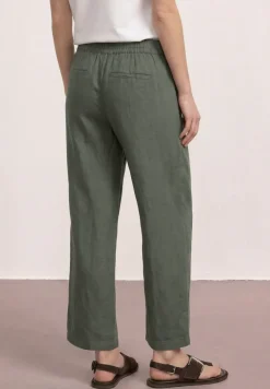Wide Legs broek in een Loose Fit van linnen