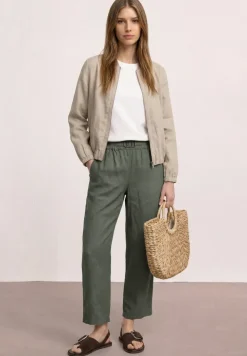 Wide Legs broek in een Loose Fit van linnen