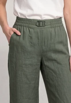 Wide Legs broek in een Loose Fit van linnen