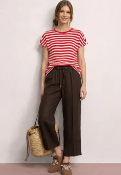 Wide Legs broek in een Loose Fit van linnen