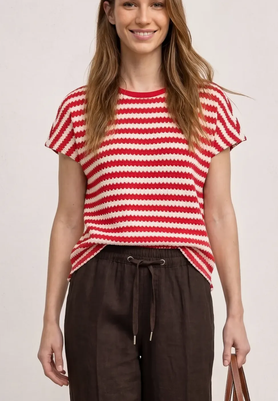 Wide Legs broek in een Loose Fit van linnen