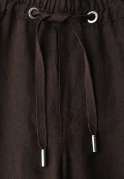 Wide Legs broek in een Loose Fit van linnen