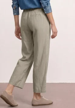Wide Legs broek in een Loose Fit van linnen