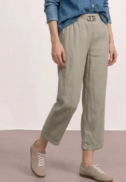 Wide Legs broek in een Loose Fit van linnen