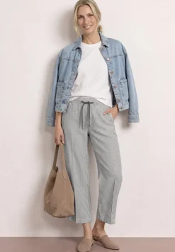 Wide Legs broek in een Loose Fit van linnen