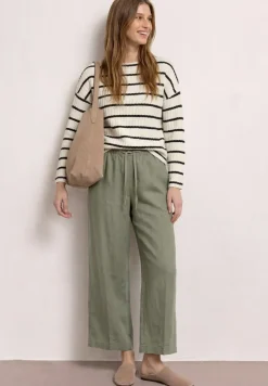 Wide Legs broek in een Loose Fit van linnen