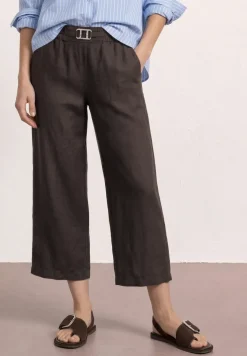 Wide Legs broek in een Loose Fit van linnen