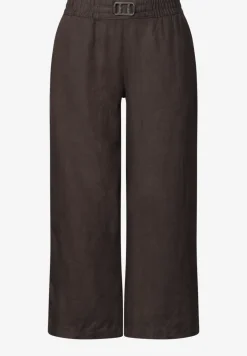 Wide Legs broek in een Loose Fit van linnen