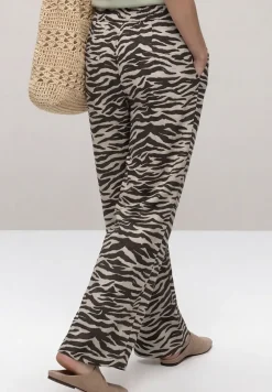 Wide Legs broek in Loose Fit met leopatroon