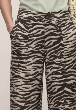 Wide Legs broek in Loose Fit met leopatroon