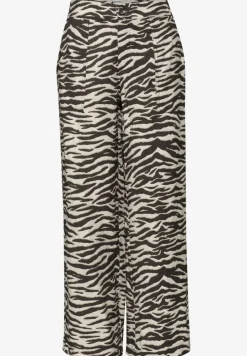 Wide Legs broek in Loose Fit met leopatroon