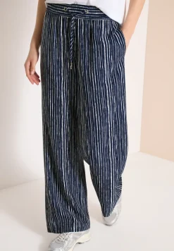 Wide Legs broek in Loose Fit met strepen