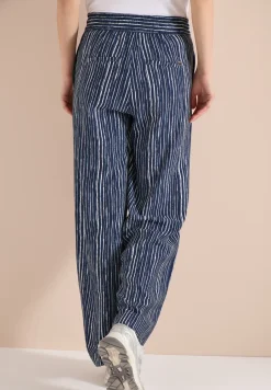 Wide Legs broek in Loose Fit met strepen