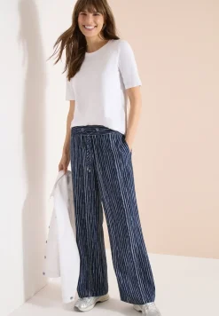 Wide Legs broek in Loose Fit met strepen