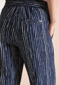 Wide Legs broek in Loose Fit met strepen