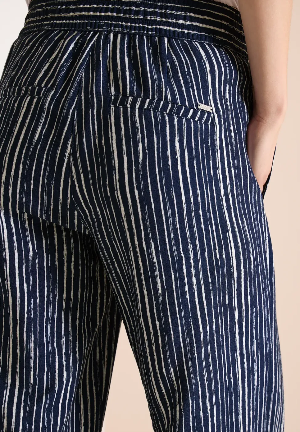 Wide Legs broek in Loose Fit met strepen