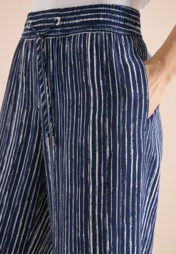 Wide Legs broek in Loose Fit met strepen